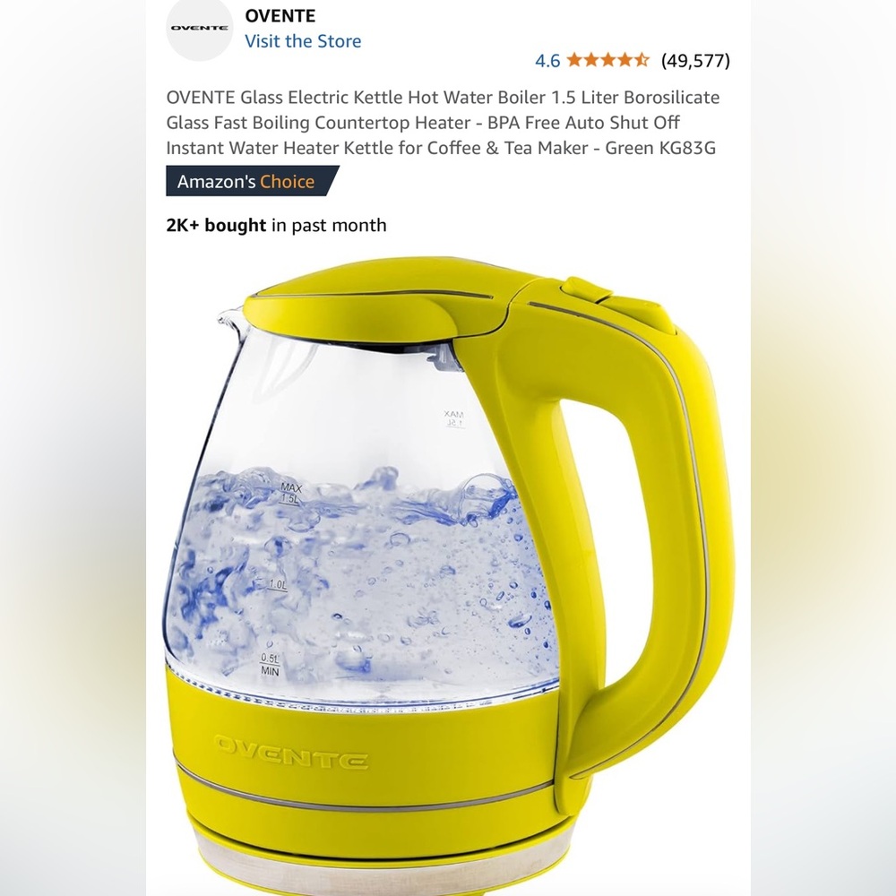 NWB Electric Kettle open box. Never used. Amazon purchase.
Great for dorm.